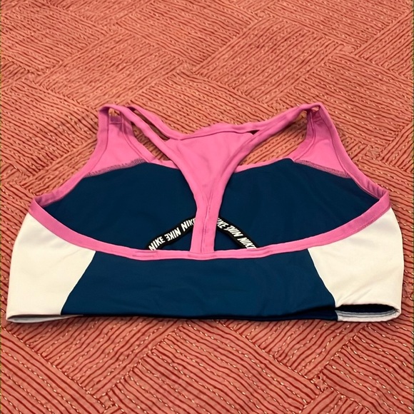 Nike Dri-fit athletic / Swim Top Blue and Pink with Racerback Design - Picture 2 of 15
